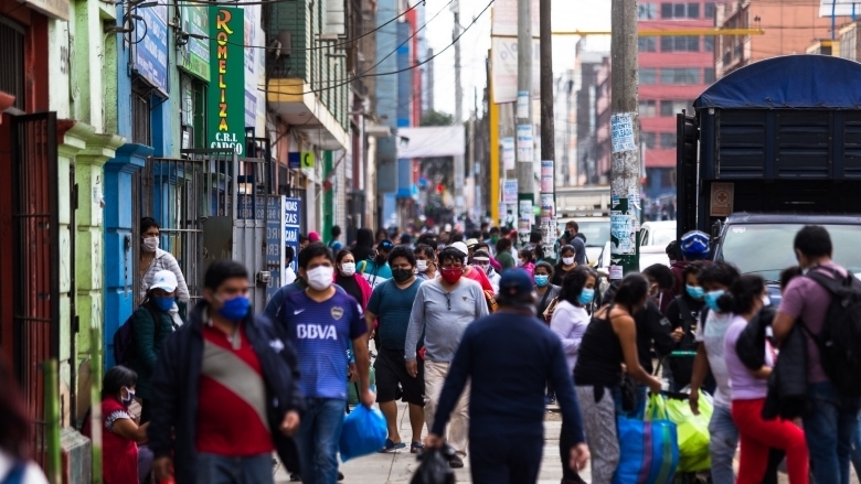 Una calle del centro de Lima