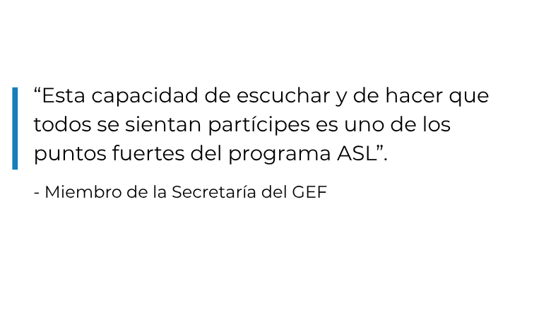 Programa Paisajes Sostenibles de la Amazonía, cita de aliado